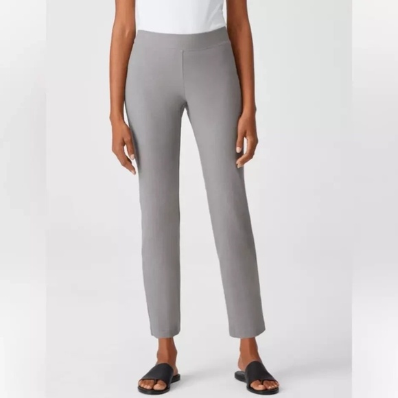 Eileen Fisher Washable Stretch Crepe Pant in Smoke Gray Size XS - Picture 1 of 8